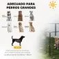 Parque para Perros de 6 Paneles de 100 cm de Altura con Puerta para Interior y Exterior Negro