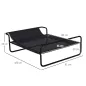 Cama Elevada para Perros Refrescante y Transpirable 106x81x33 cm Malla de Textilene Reposacabezas Inclinado Negro