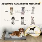 Cama para Perros Medianos Cama para Gatos con Base Antideslizante Funda Extraíble y Lavable 91,5x68,5x16,5 cm Gris Cama para Perros Medianos Cama para Gatos con Base Antideslizante Funda Extraíble y Lavable 91,5x68,5x16,5 cm Gris