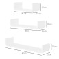 Juego de 3 Estantes de Pared Juego de 3 Estantes de Pared