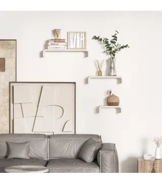 Juego de 3 Estantes de Pared