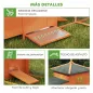 Gallinero de Madera Exterior Jaula para Gallinas con Nidos Corral Bandeja Extraíble Tapa Abatible 196x76x97 cm Naranja