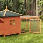 Gallinero de Madera Exterior Jaula para Gallinas con Nidos Corral Bandeja Extraíble Tapa Abatible 196x76x97 cm Naranja