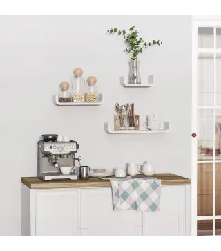 Juego de 3 Estantes de Pared