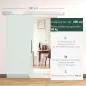Puerta Corredera de Cristal 77,5x205 cm Puerta Corrediza Deslizante con Riel de Cristal de Seguridad Translúcido