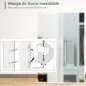 Puerta Corredera de Cristal 77,5x205 cm Puerta Corrediza Deslizante con Riel de Cristal de Seguridad Translúcido