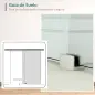 Puerta Corredera de Cristal 77,5x205 cm Puerta Corrediza Deslizante con Riel de Cristal de Seguridad Translúcido
