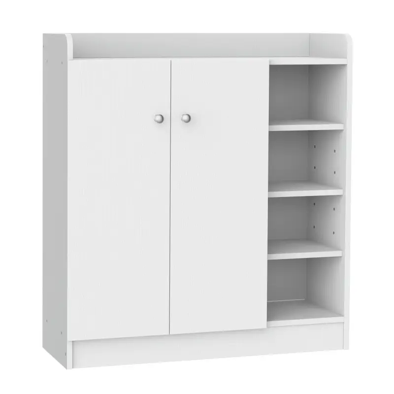 Mueble Zapatero de 2 Puertas Zapatero Estrecho con Estantes Ajustables para 12 Pares de Zapatos para Pasillo Entrada 83x30x90 cm