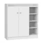 Mueble Zapatero de 2 Puertas Zapatero Estrecho con Estantes Ajustables para 12 Pares de Zapatos para Pasillo Entrada 83x30x90 cm