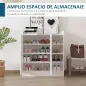 Mueble Zapatero de 2 Puertas Zapatero Estrecho con Estantes Ajustables para 12 Pares de Zapatos para Pasillo Entrada 83x30x90 cm