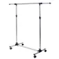 Perchero Acero Inox Colgador Ropa 4 Ruedas Alto y Largo Regulables 95x45x170cm
