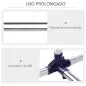 Perchero Acero Inox Colgador Ropa 4 Ruedas Alto y Largo Regulables 95x45x170cm