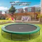 Cubierta de Protección Acolchada para Cama Elástica Borde de Seguridad para Trampolines con Diámetro Ø366 cm Verde