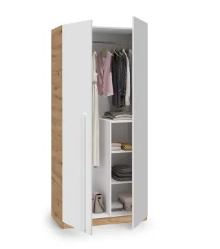 AMBIENT Armario JUVENIL 2p Roble Nodi/Bl.Artik | Muebles kit