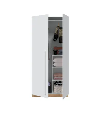 AMBIENT Armario JUVENIL 2p Roble Nodi/Bl.Artik | Muebles kit