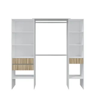 TEMPUS Vestidor 3 cajones Blanco Artik/Natur | Muebles kit