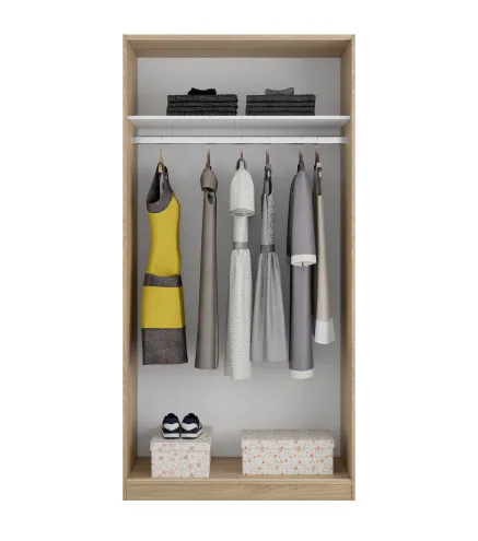 Armario 2 Puertas Correderas Roble Canadian