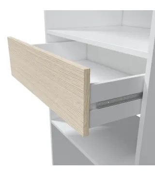 Armario-Vestidor con estantería 60cm + 2 barras HERA