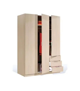 Armario LC 3 Puertas + 3 Cajones Roble