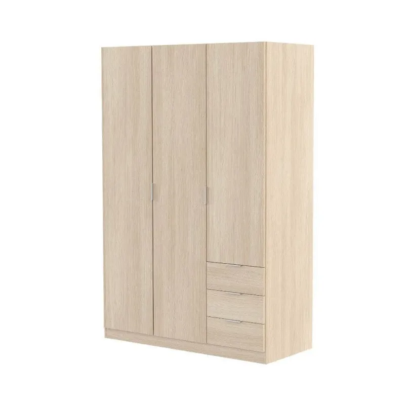 Armario LC 3 Puertas + 3 Cajones Roble