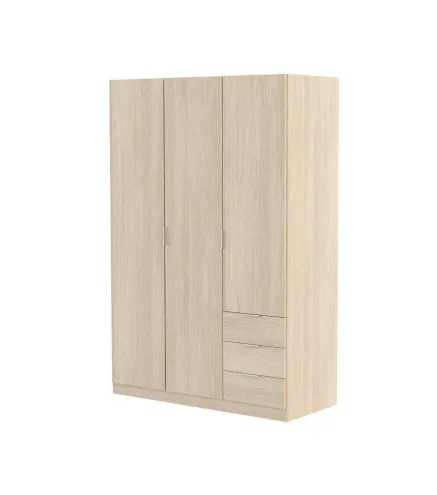 Armario LC 3 Puertas + 3 Cajones Roble
