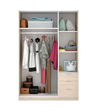 Armario LC 3 Puertas + 3 Cajones Roble