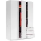 Armario LC 3 Puertas + 3 Cajones Blanco