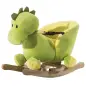 Balancín Infantil en Forma de Dinosaurio de Felpa para Bebés 18-36 Meses con Sonido Cinturón de Seguridad Manillar y Reposapiés