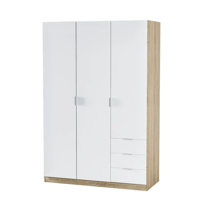Armario 3 Puertas + 3 Cajones ROBLE CANADIAN/BLANCO ARTIK
