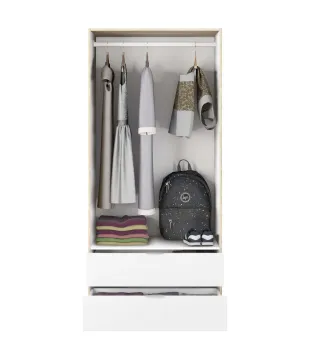 Armario YOUTH 2 Puertas + 2 Cajones ROBLE CANADIAN/BLANCO ARTIK