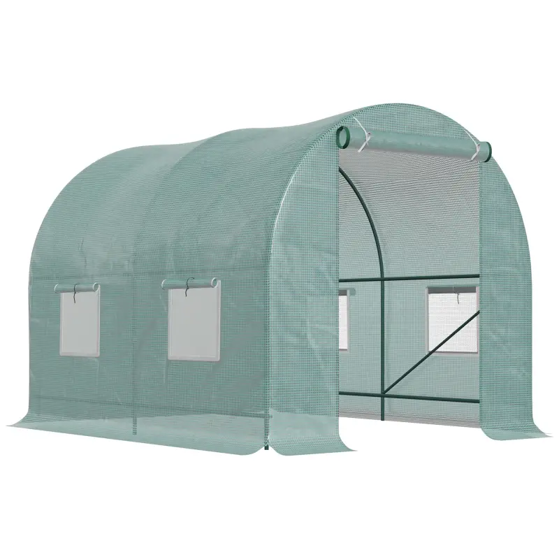 Invernadero de Exterior 2,5x2x2 m Invernadero de Túnel con Cubierta de PE 140 g/m² para Cultivo Plantas Verduras Frutas en Jardí Invernadero de Exterior 2,5x2x2 m Invernadero de Túnel con Cubierta de PE 140 g/m² para Cultivo Plantas Verduras Frutas en Jardí