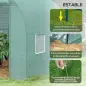 Invernadero de Exterior 2,5x2x2 m Invernadero de Túnel con Cubierta de PE 140 g/m² para Cultivo Plantas Verduras Frutas en Jardí