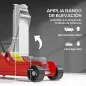 Gato Hidráulico para Coche 2,5T Altura de Elevación 80-380 mm con Perfil Bajo Ruedas para Automóvil SUV Rojo