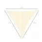 Toldo Vela Triangular 5x5x5 m Vela de Sombra para Jardín Patio Terraza HDPE Anti UV y Transpirable Color Crema