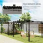 Pérgola de Jardín 3x3 m con Techo Retráctil y Accesorio Magnético Protección UV30+ Columnas Metálicas y Ganchos Gris
