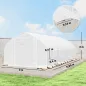 Invernadero de Túnel 6x3x2 m con Anti-UV y Puerta Enrollable con Cremallera Paredes Laterales con Malla Blanco