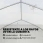 Invernadero de Túnel 6x3x2 m con Anti-UV y Puerta Enrollable con Cremallera Paredes Laterales con Malla Blanco