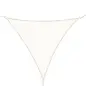 Toldo Vela Triangular 6x6x6 m Vela de Sombra para Jardín Patio Terraza Poliéster Anti UV Color Crema