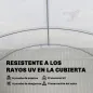 Invernadero de Túnel 6x3x2 m con 3 Puertas Enrollables 6 Ventanas de Malla y Estructura de Acero Galvanizado Blanco
