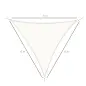 Toldo Vela Triangular 6x6x6 m Vela de Sombra para Jardín Patio Terraza Poliéster Anti UV Color Crema