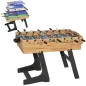 Mesa Multijuegos Plegable 13 en 1 con Futbolines para Niños Billar Ping-pong Hockey Ajedrez Damas y Backgammon