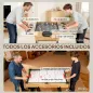 Mesa Multijuegos Plegable 13 en 1 con Futbolines para Niños Billar Ping-pong Hockey Ajedrez Damas y Backgammon