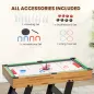Mesa Multijuegos Plegable 13 en 1 con Futbolines para Niños Billar Ping-pong Hockey Ajedrez Damas y Backgammon
