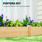 Jardinera Elevada de Madera Huerto Urbano para Cultivar Plantas con Divisor y Base Abierta 235x121x26 cm Natural