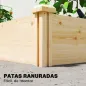 Jardinera Elevada de Madera Huerto Urbano para Cultivar Plantas con Divisor y Base Abierta 235x121x26 cm Natural