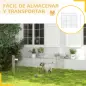 Vallas para Perros Plegables de 8 Piezas 63x60 cm con 1 Puerta y Marco de Acero para Jardín Patio Plata