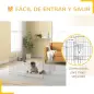 Vallas para Perros Plegables de 8 Piezas 63x60 cm con 1 Puerta y Marco de Acero para Jardín Patio Plata
