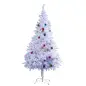 Árbol de Navidad Artificial 150 cm con 680 Ramas de PVC 48 Decoraciones Incluidas Ø85x150 Blanco