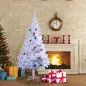 Árbol de Navidad Artificial 150 cm con 680 Ramas de PVC 48 Decoraciones Incluidas Ø85x150 Blanco