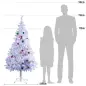 Árbol de Navidad Artificial 150 cm con 680 Ramas de PVC 48 Decoraciones Incluidas Ø85x150 Blanco